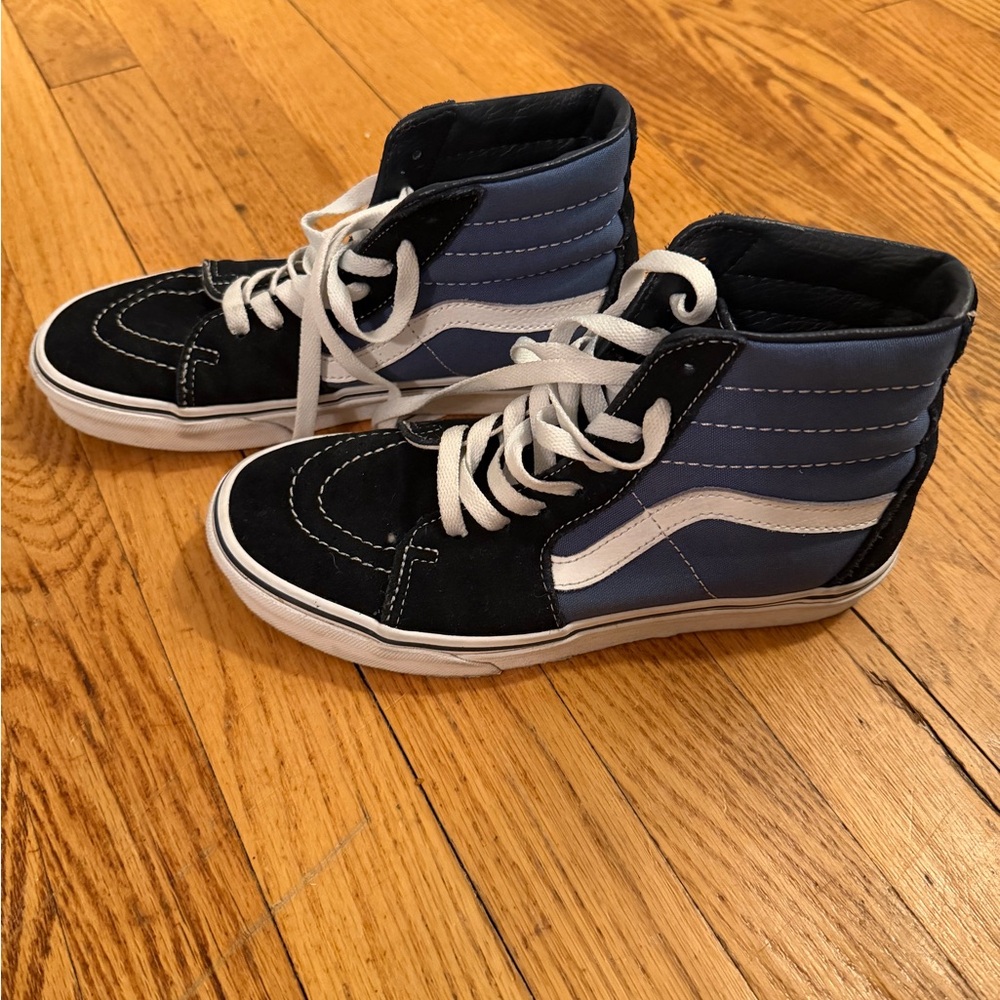 Vans Sk8-Hi High-Top Sneakers - Black and Blue